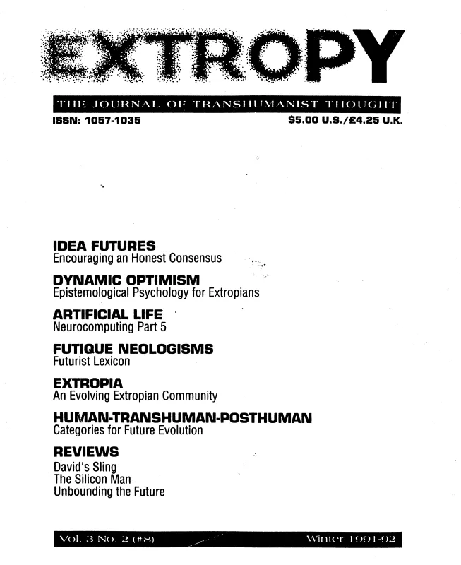 Cover of Extropy #8