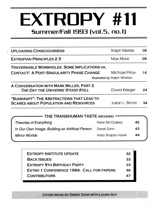 Cover of Extropy #11