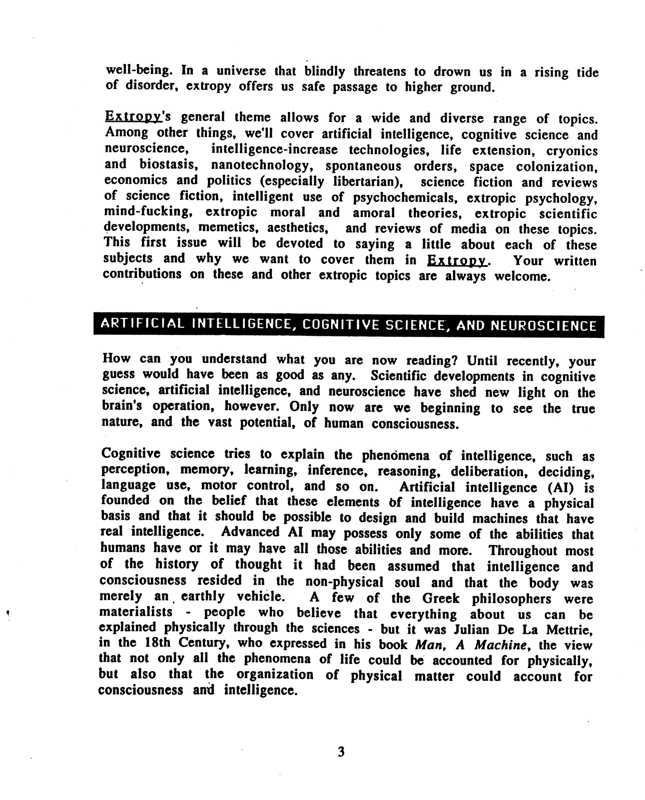 Extropy #1, page 4 (original scan)