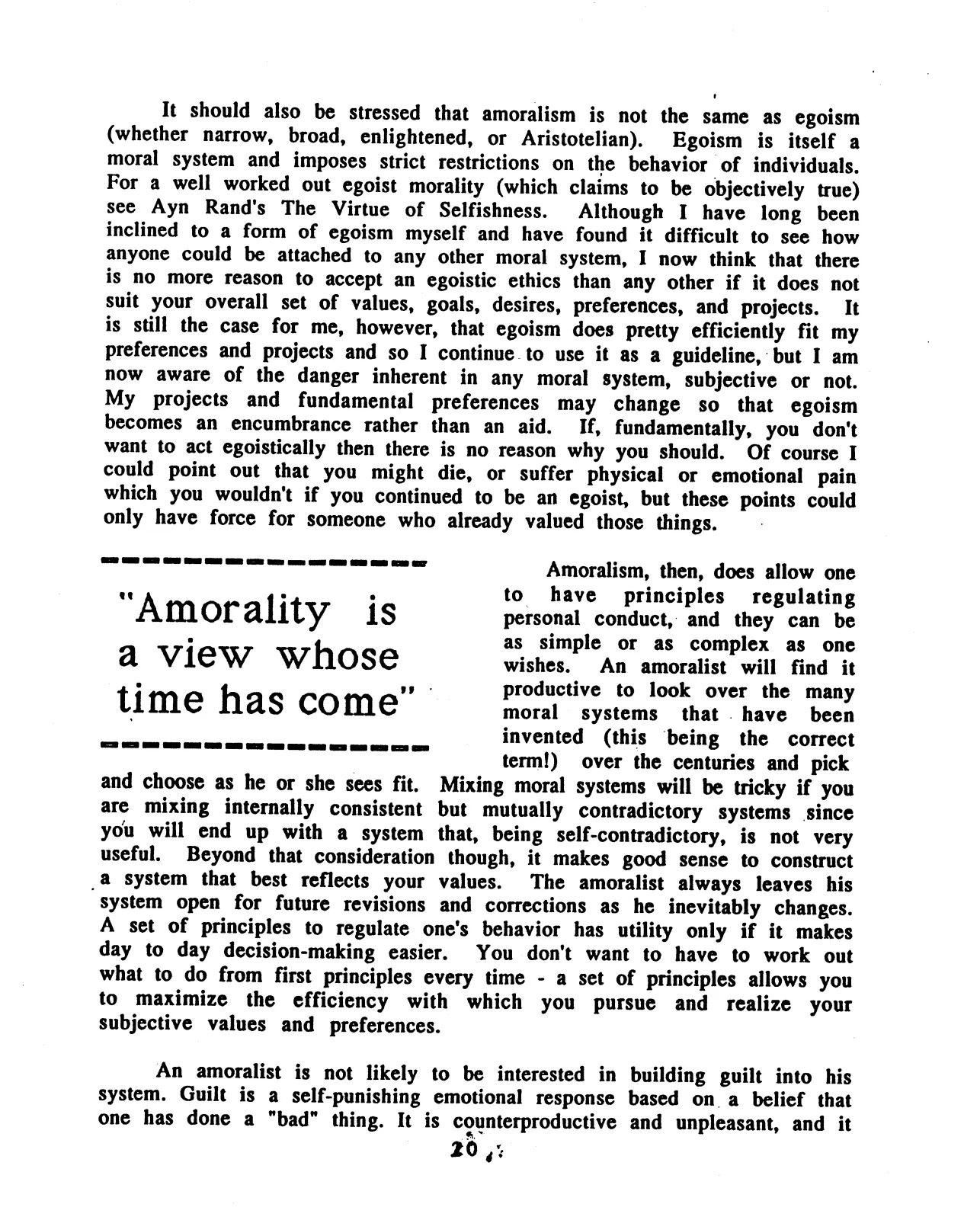 Extropy #1, page 21 (original scan)