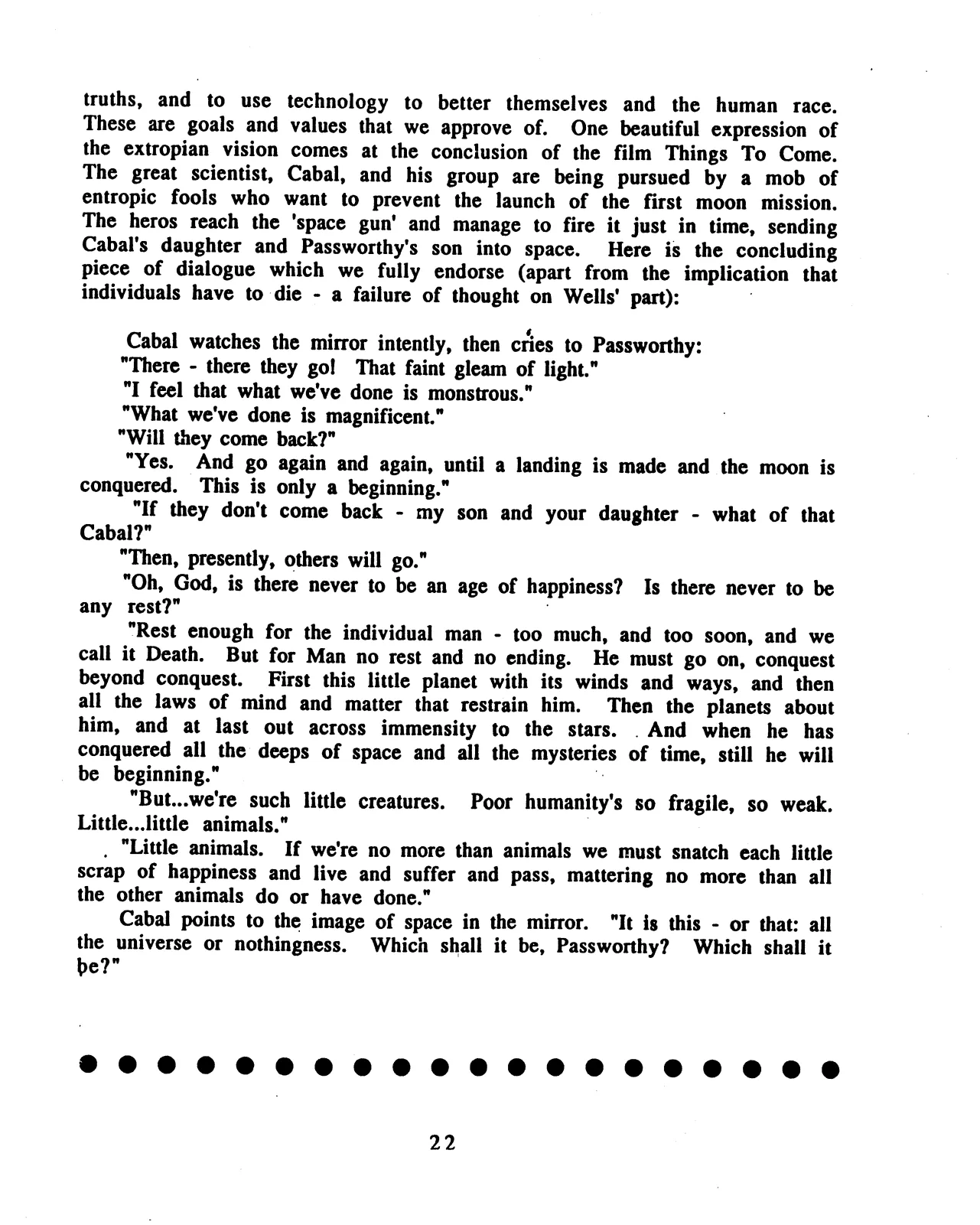Extropy #1, page 23 (original scan)