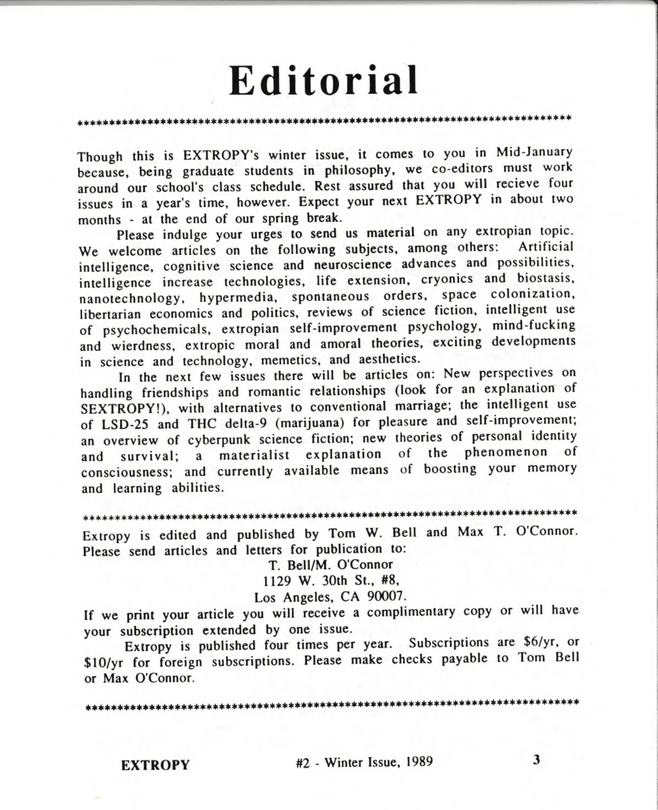 Extropy #2, page 3 (original scan)