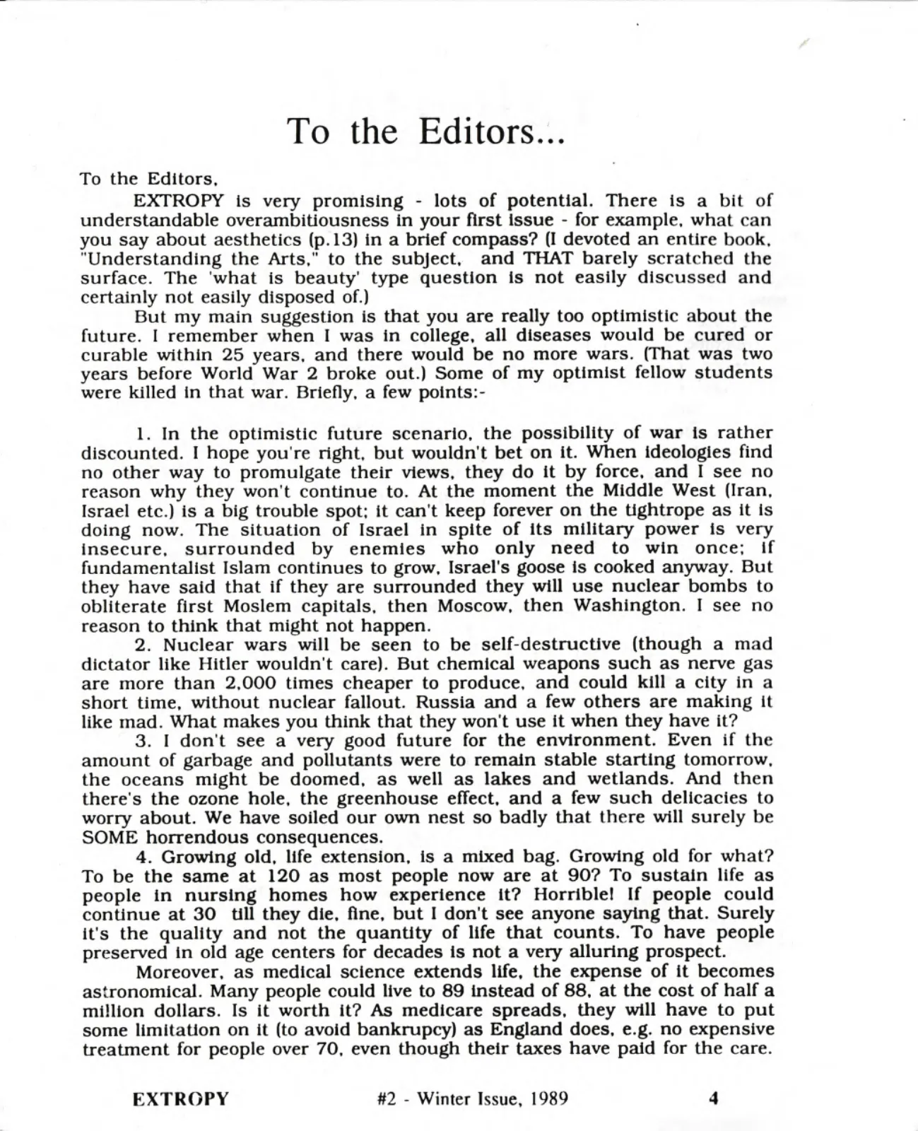 Extropy #2, page 4 (original scan)