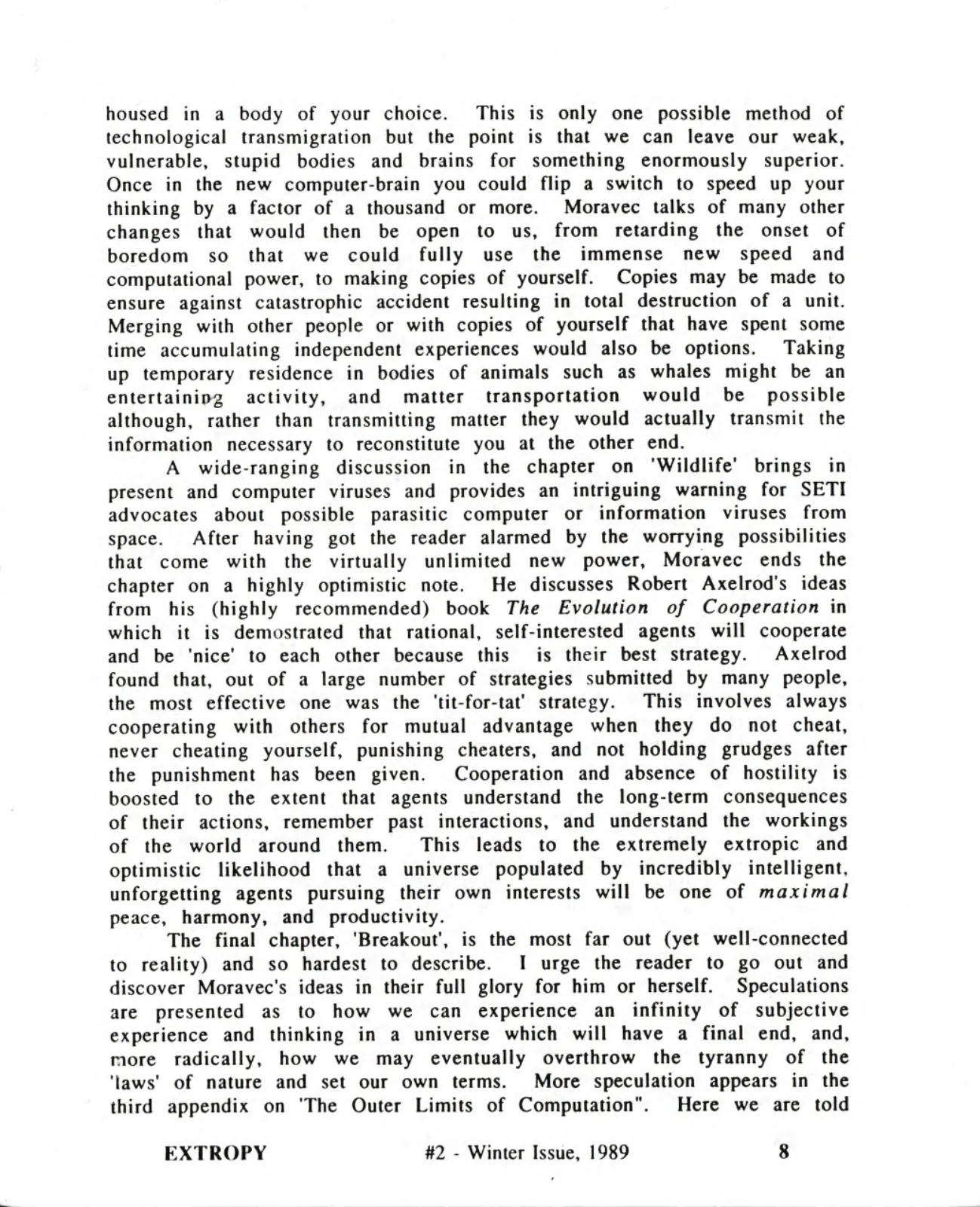 Extropy #2, page 8 (original scan)