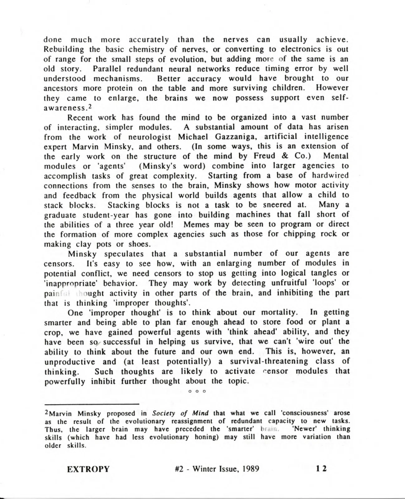 Extropy #2, page 12 (original scan)