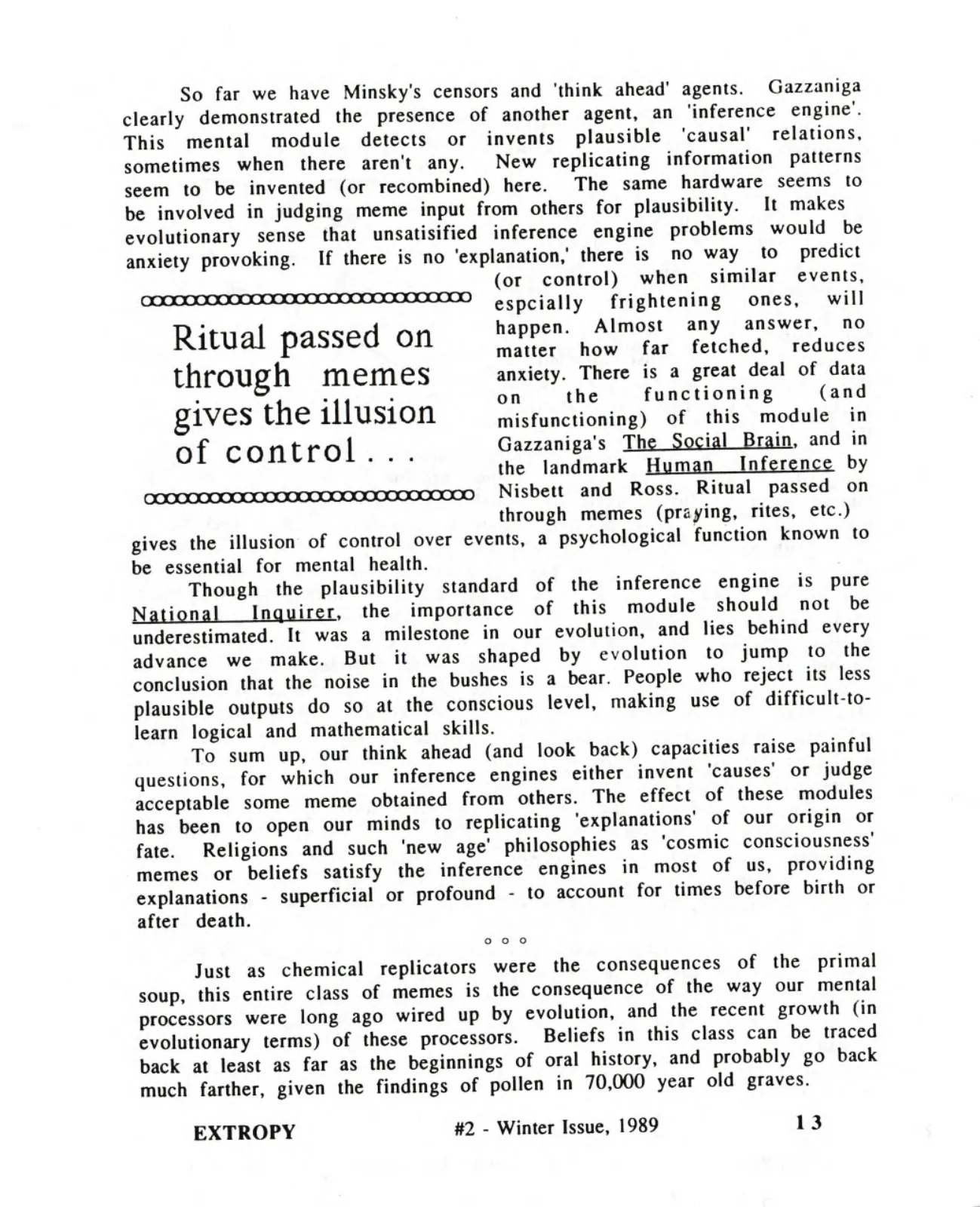 Extropy #2, page 13 (original scan)