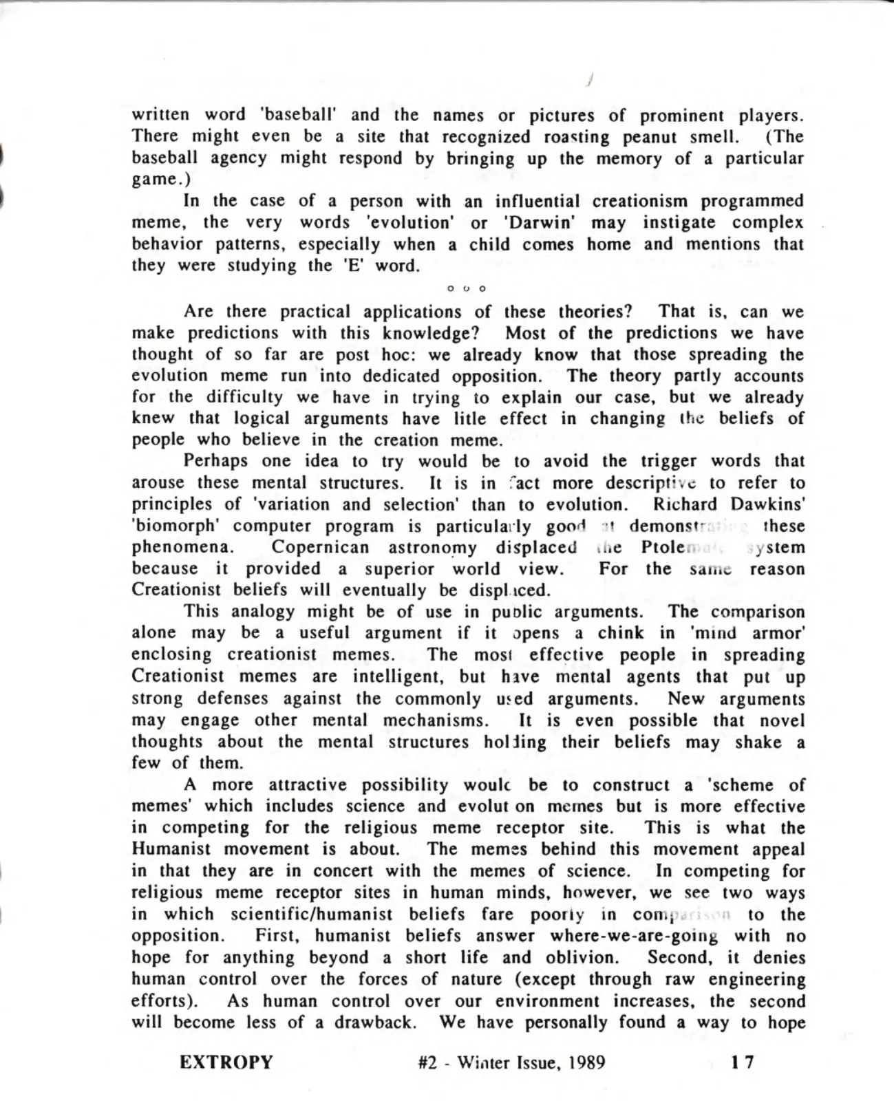 Extropy #2, page 17 (original scan)