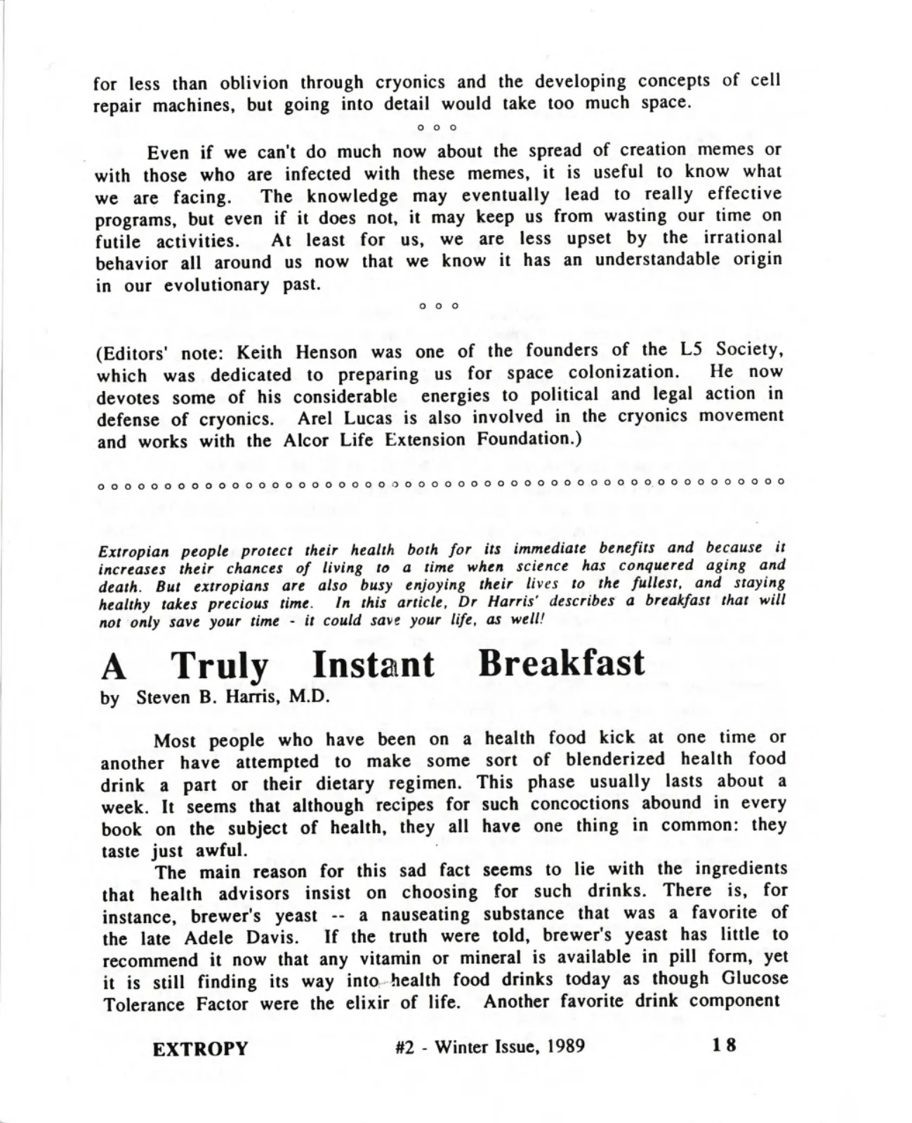Extropy #2, page 18 (original scan)