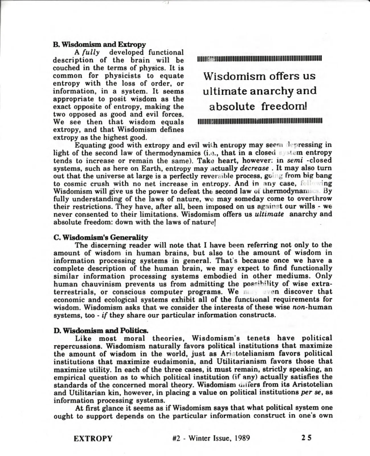 Extropy #2, page 25 (original scan)