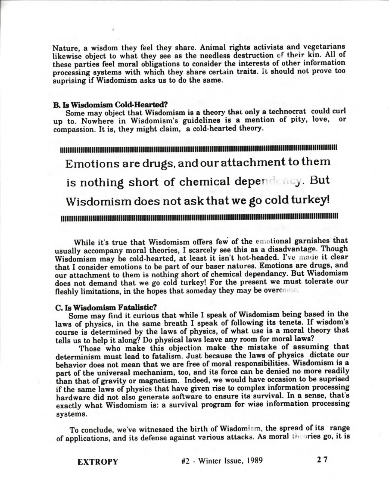 Extropy #2, page 27 (original scan)