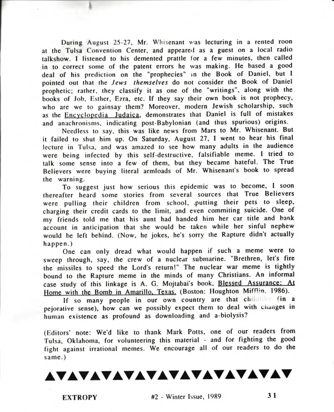 Extropy #2, page 31 (original scan)