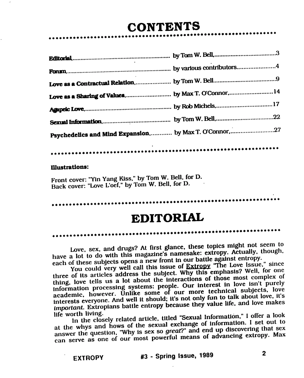 Extropy #3, page 2 (original scan)