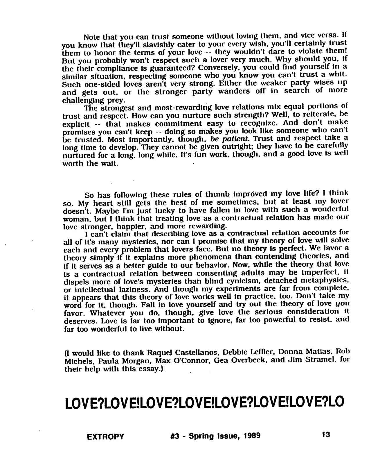 Extropy #3, page 13 (original scan)