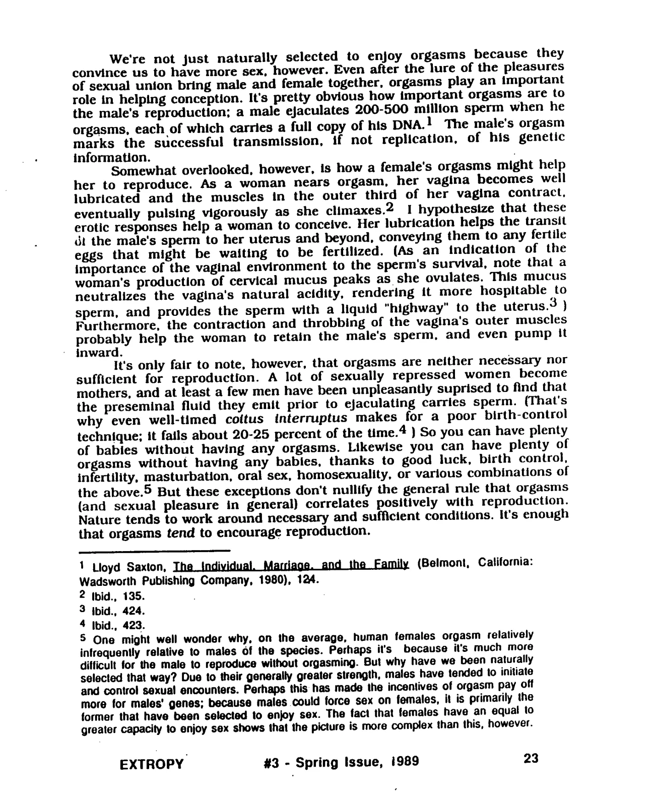 Extropy #3, page 23 (original scan)
