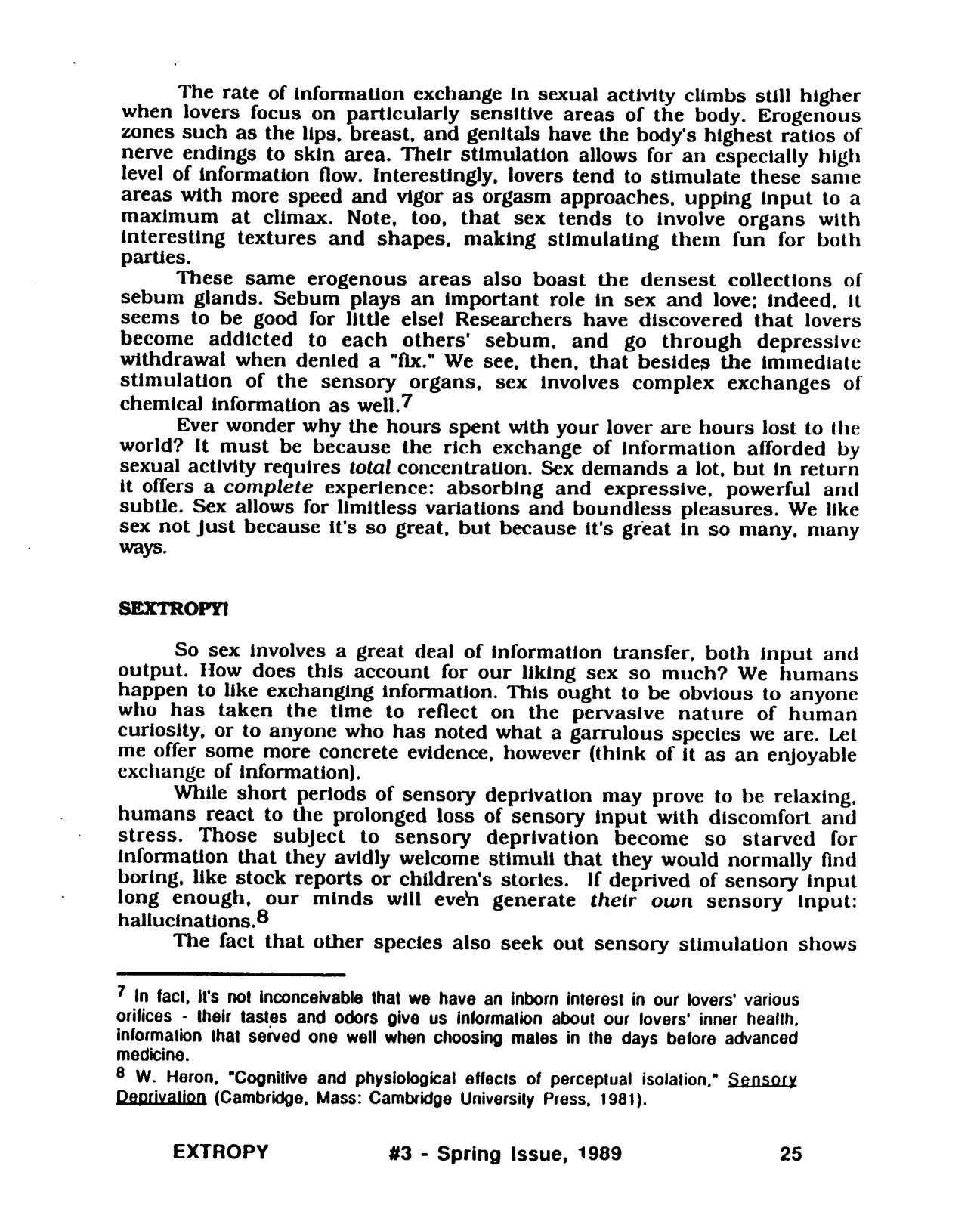 Extropy #3, page 25 (original scan)