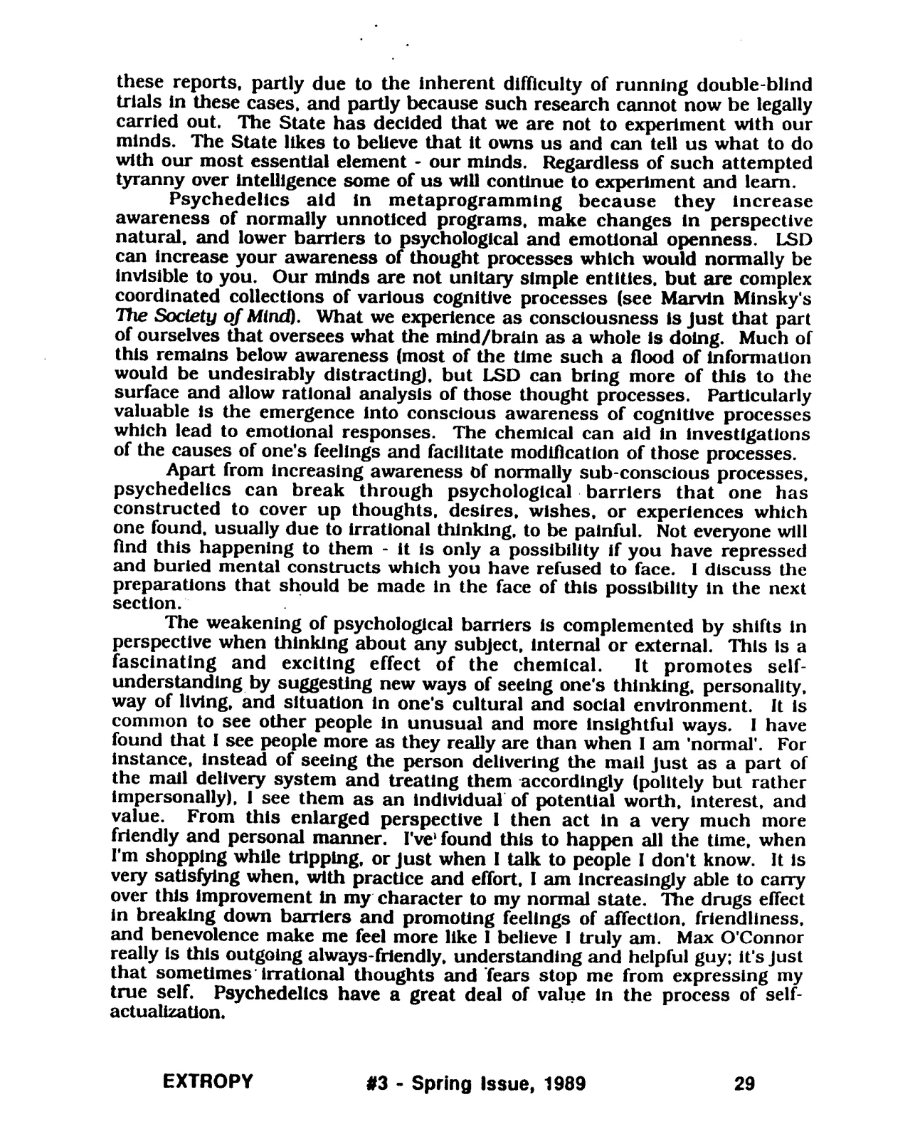 Extropy #3, page 29 (original scan)