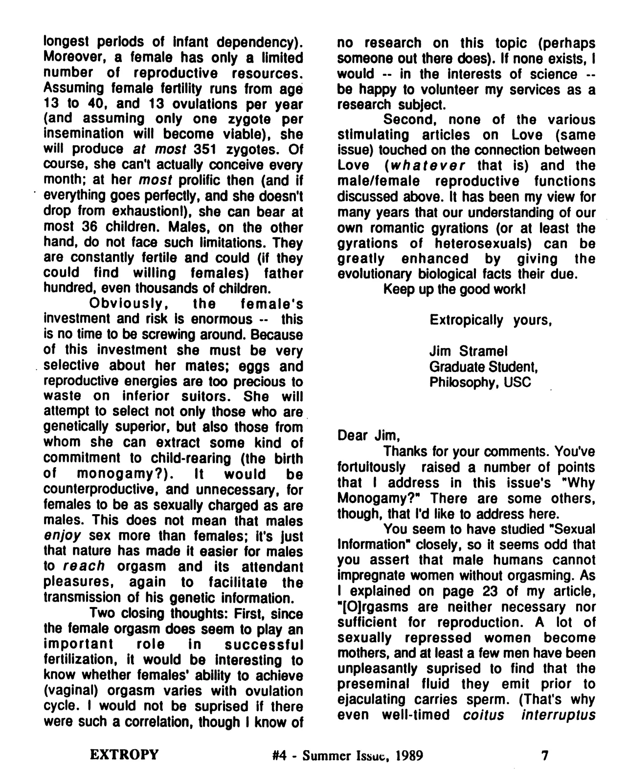 Extropy #4, page 7 (original scan)