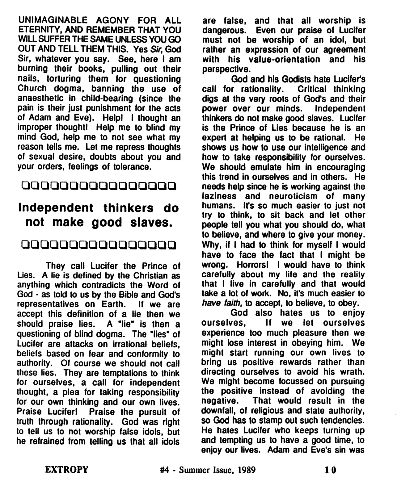 Extropy #4, page 10 (original scan)