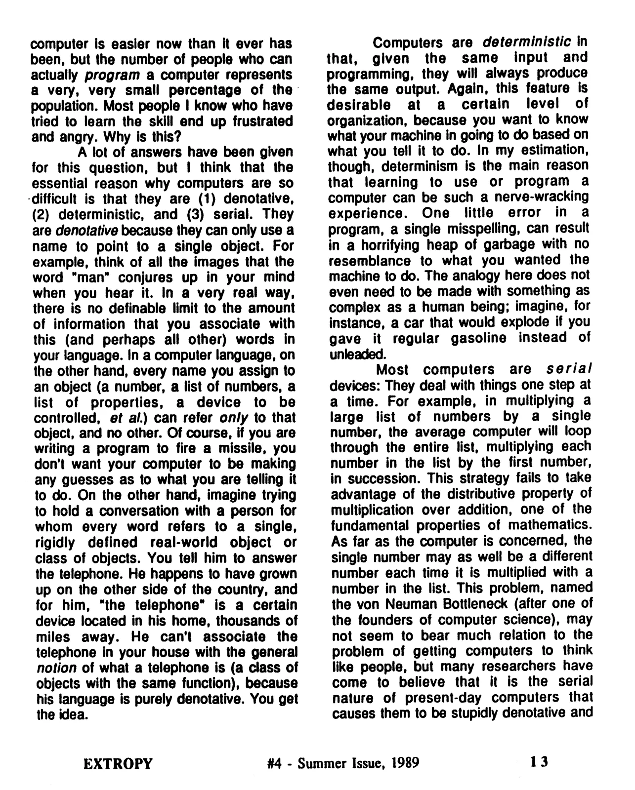 Extropy #4, page 13 (original scan)