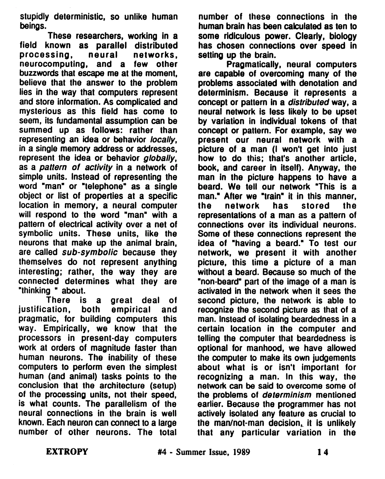 Extropy #4, page 14 (original scan)