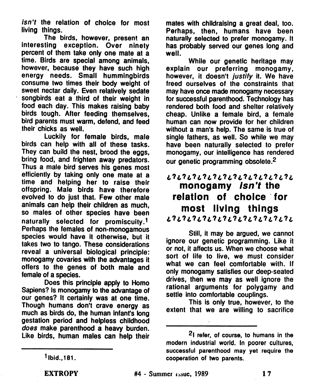 Extropy #4, page 17 (original scan)