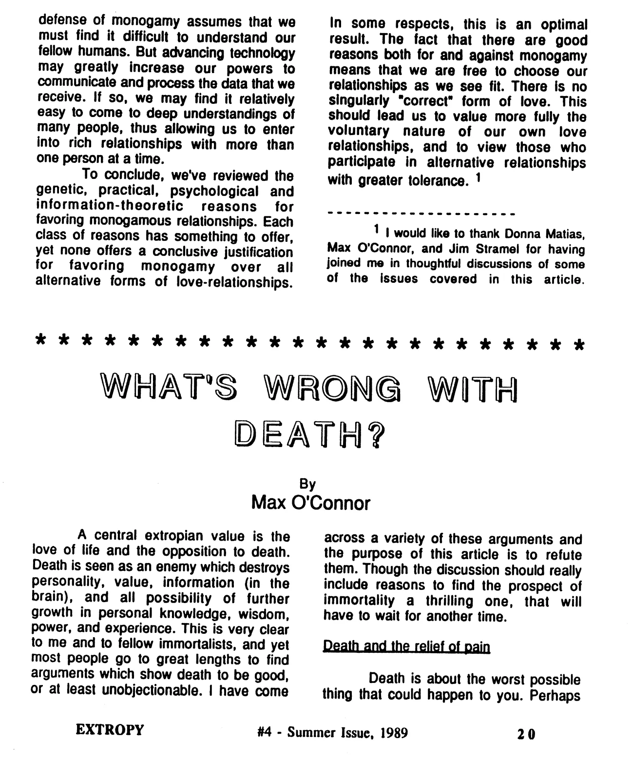 Extropy #4, page 20 (original scan)