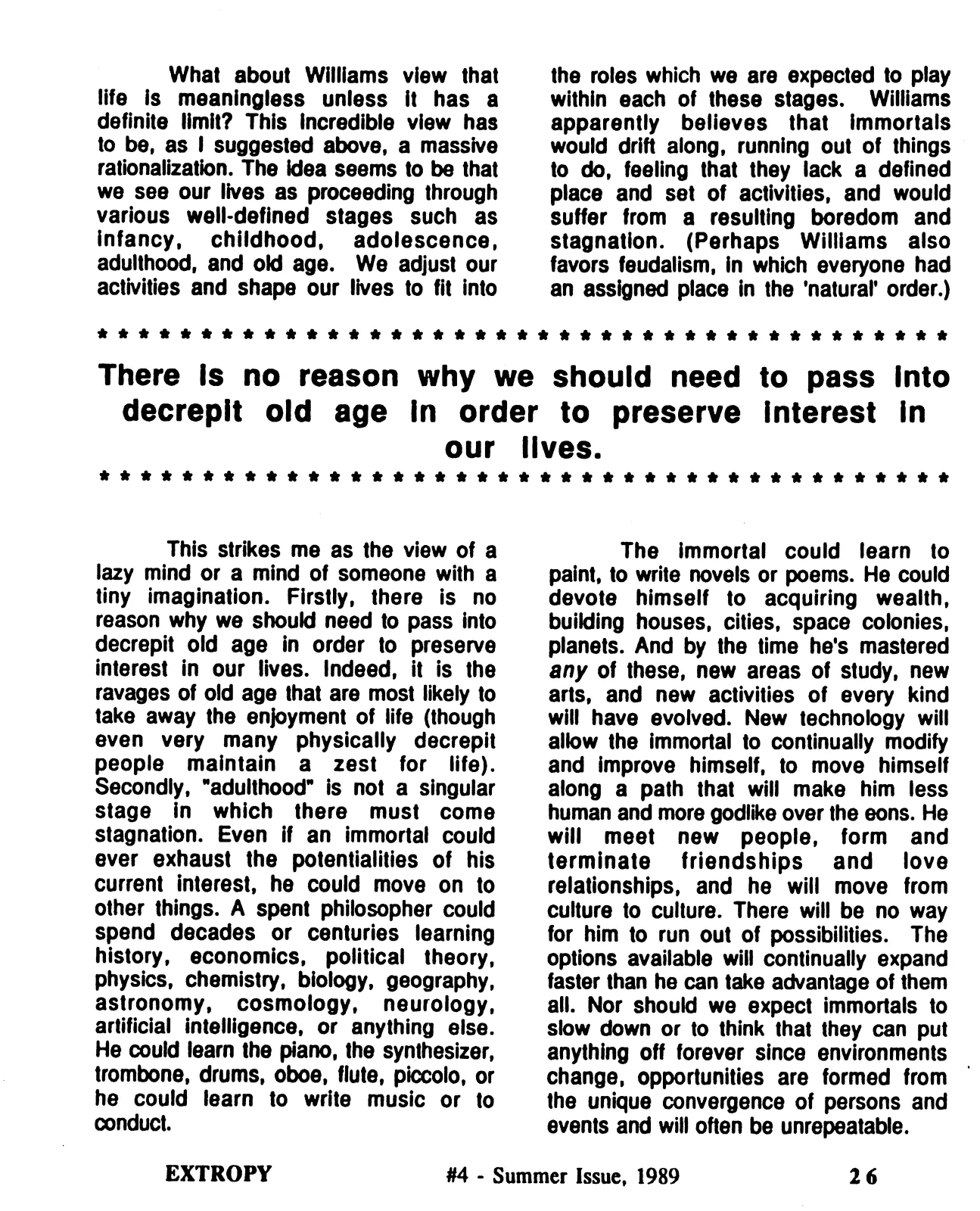 Extropy #4, page 26 (original scan)
