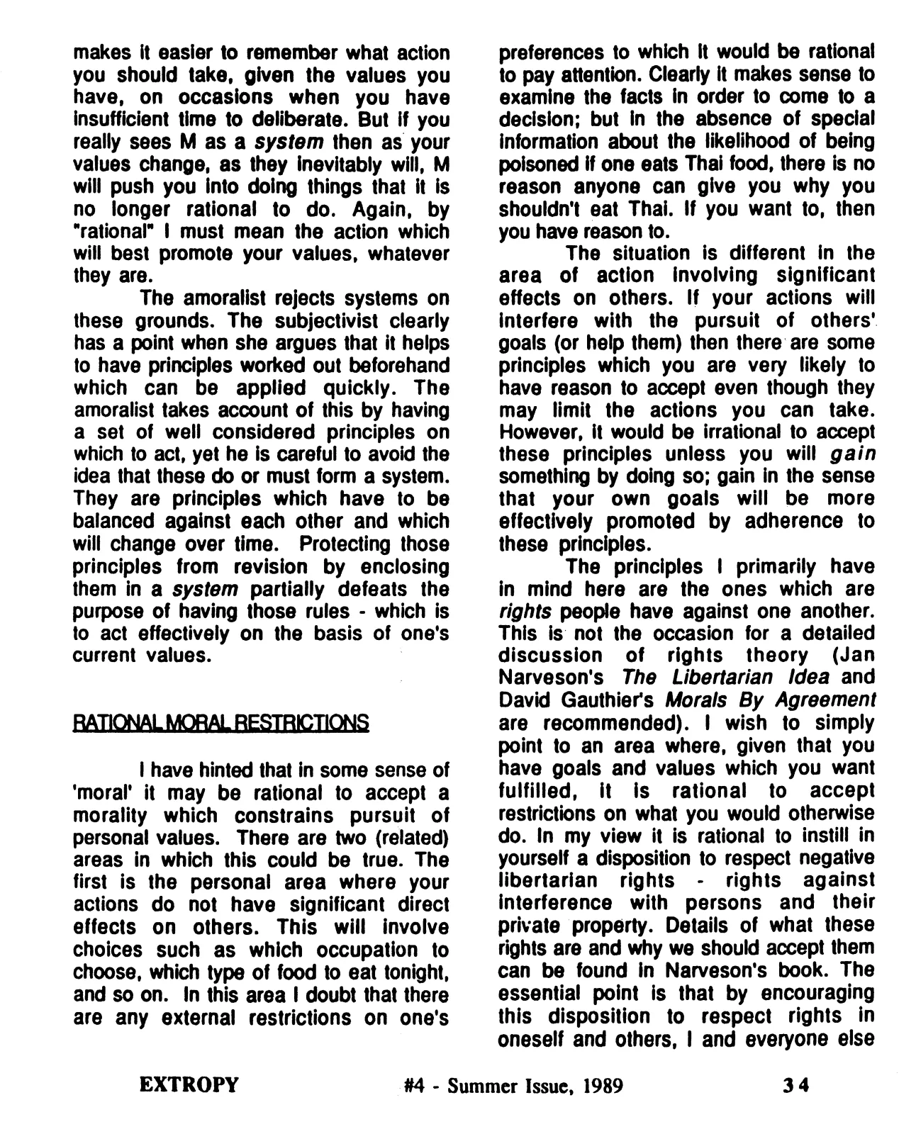 Extropy #4, page 34 (original scan)