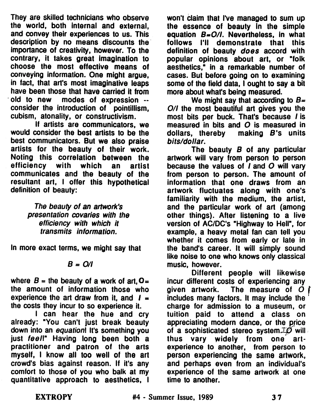 Extropy #4, page 37 (original scan)