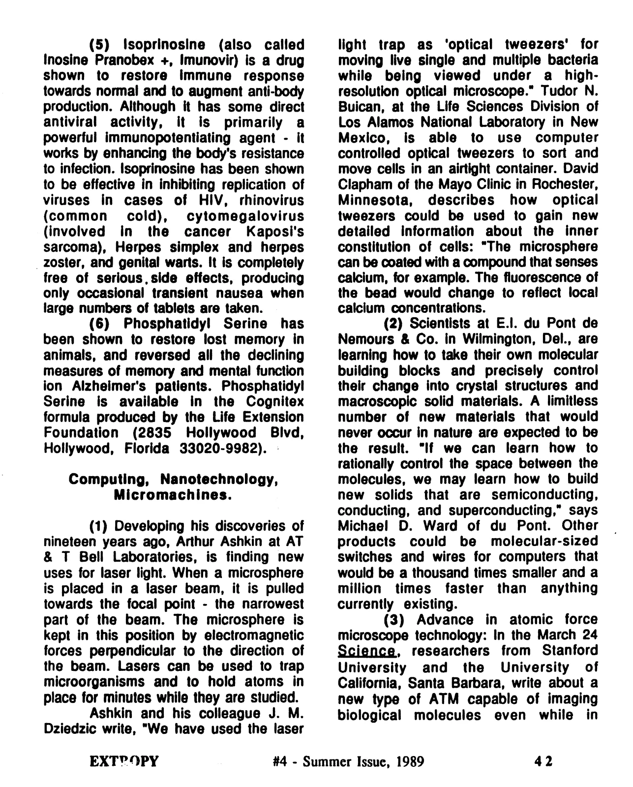 Extropy #4, page 42 (original scan)