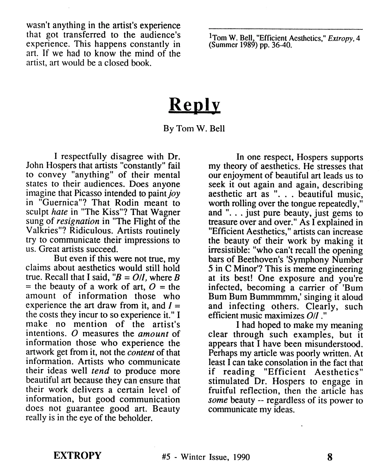 Extropy #5, page 8 (original scan)