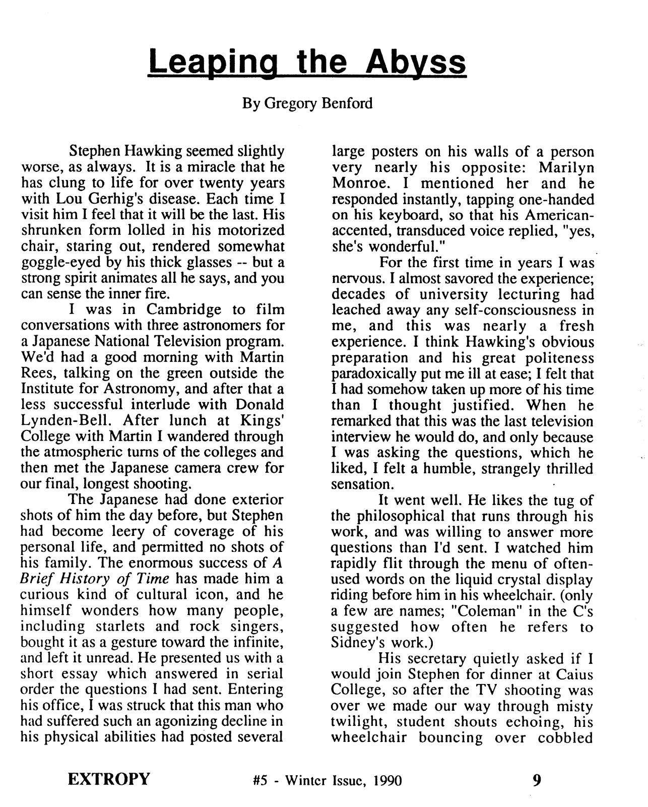 Extropy #5, page 9 (original scan)