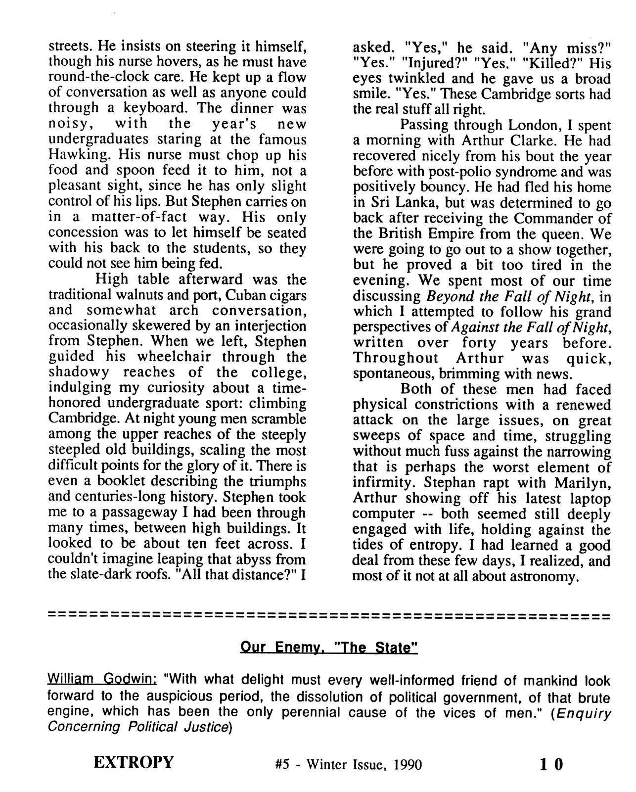 Extropy #5, page 10 (original scan)
