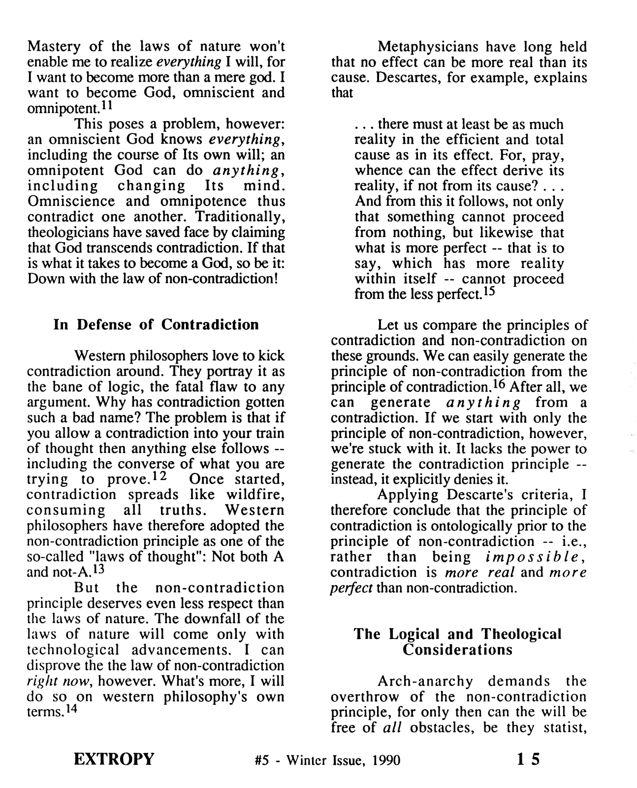 Extropy #5, page 15 (original scan)