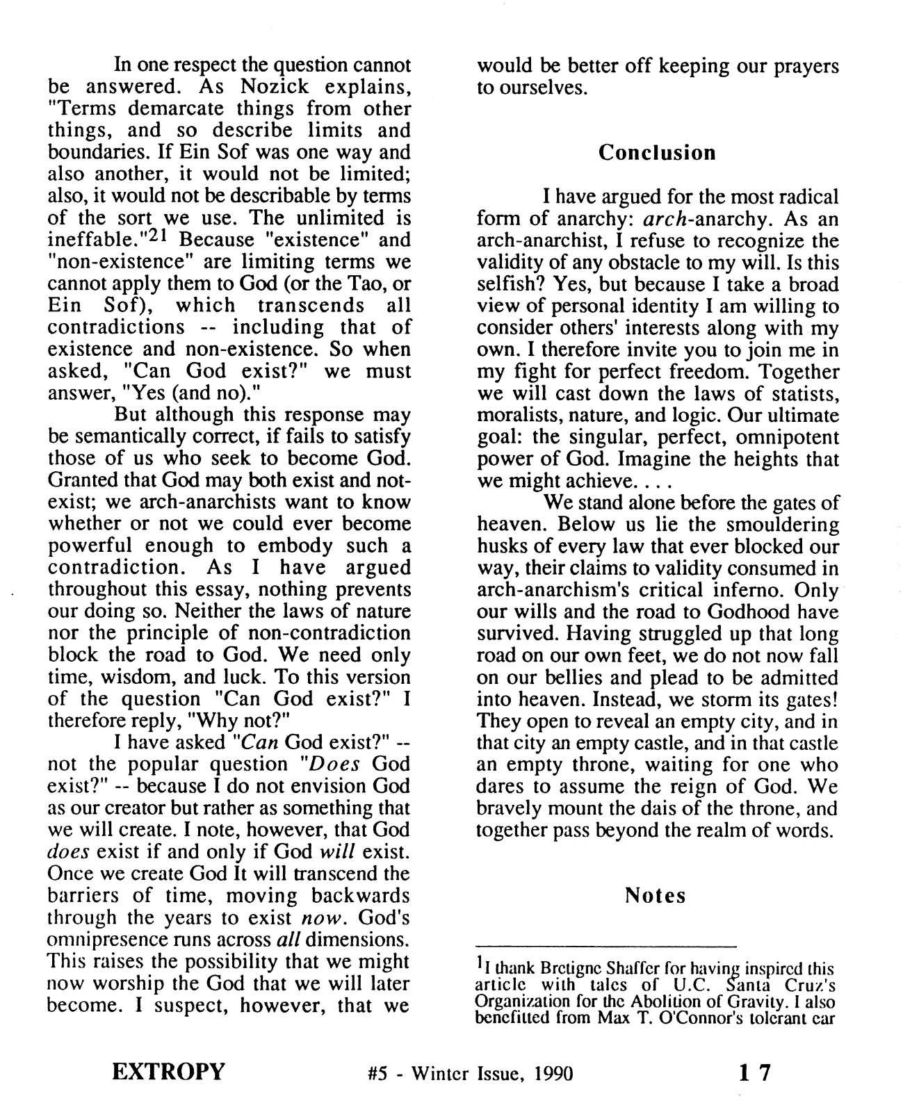 Extropy #5, page 17 (original scan)
