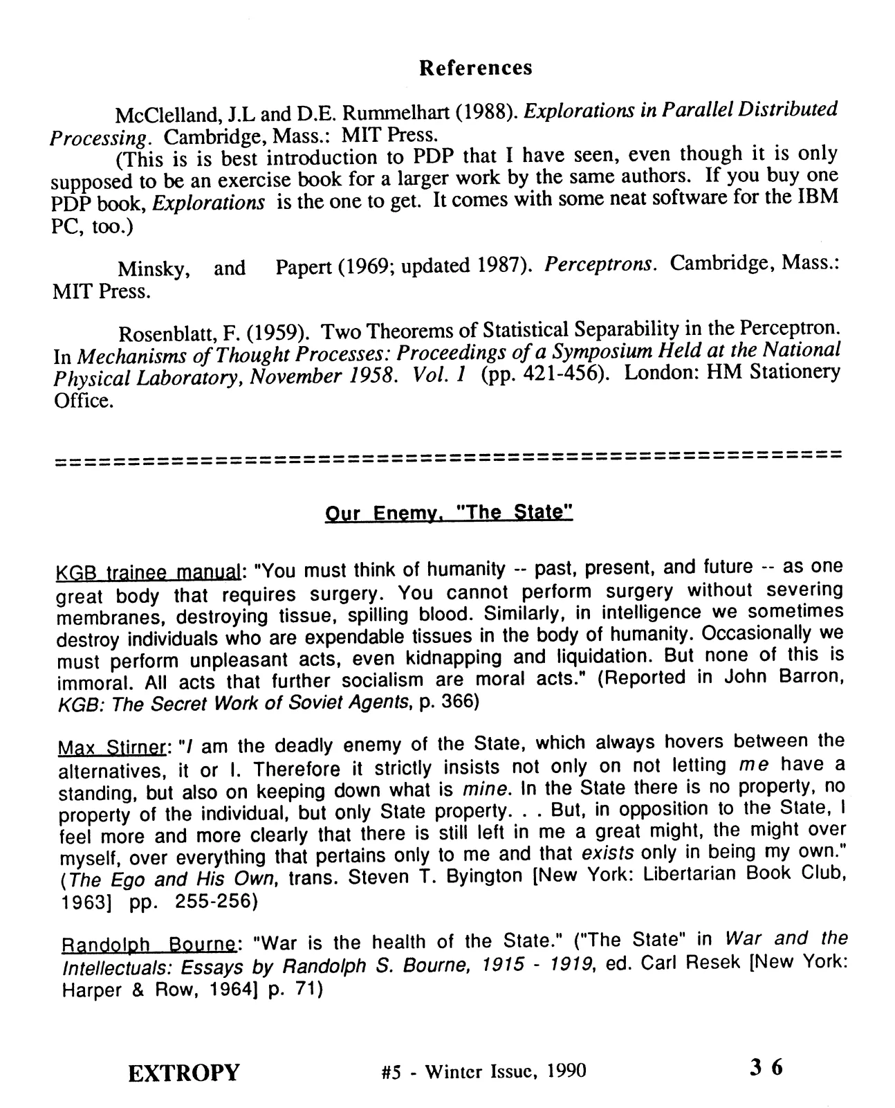Extropy #5, page 36 (original scan)