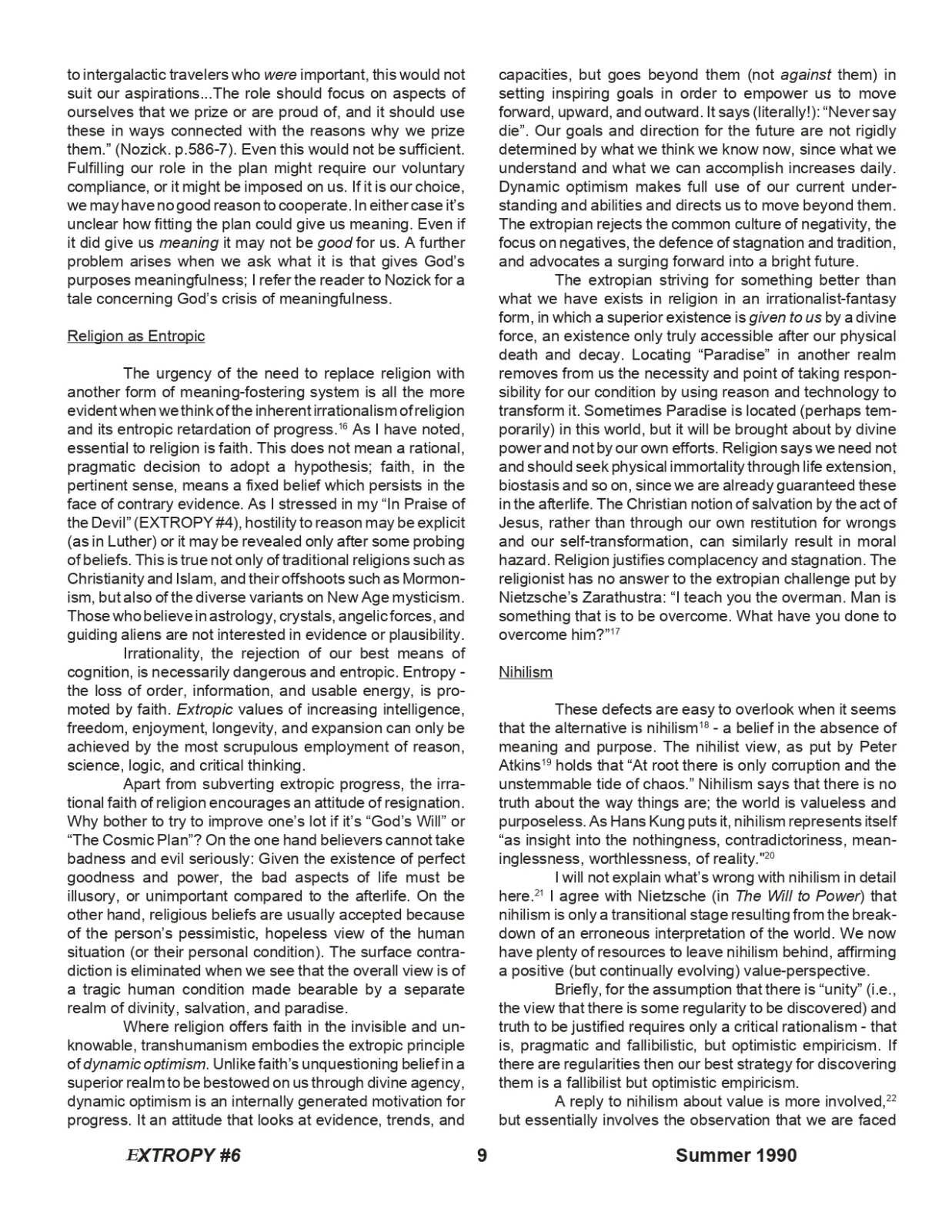 Extropy #6, page 9 (original scan)