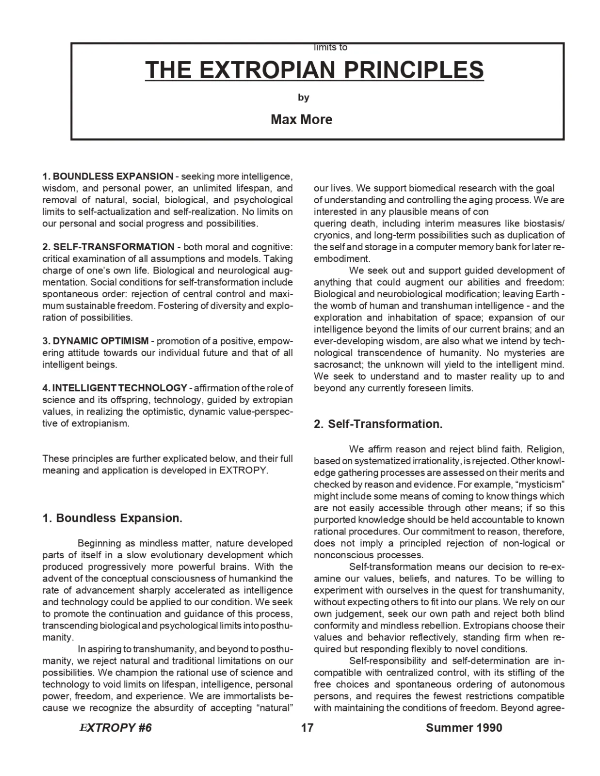 Extropy #6, page 17 (original scan)