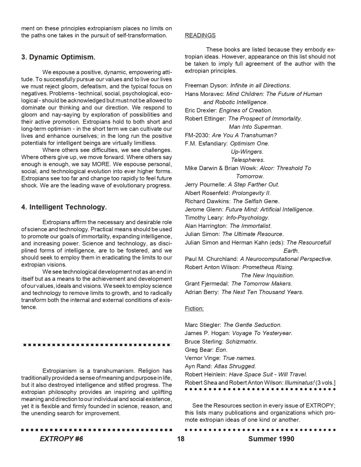 Extropy #6, page 18 (original scan)