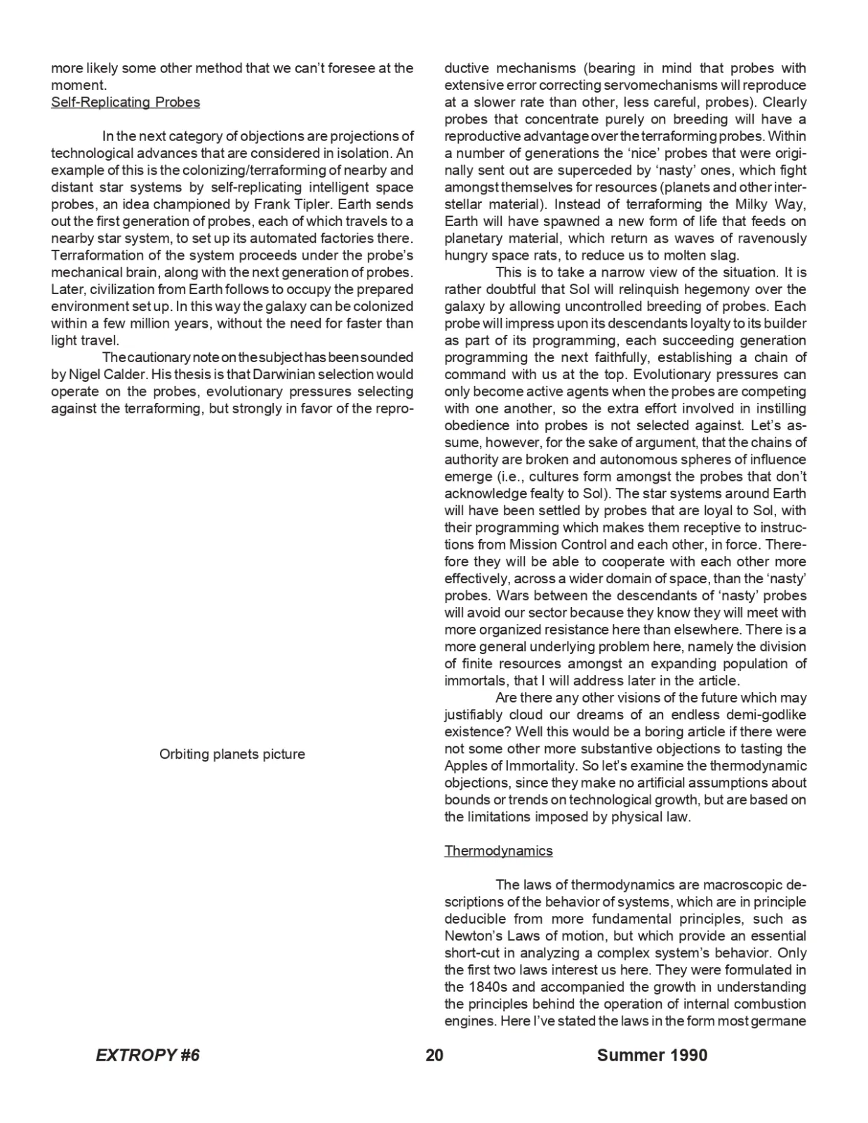 Extropy #6, page 20 (original scan)