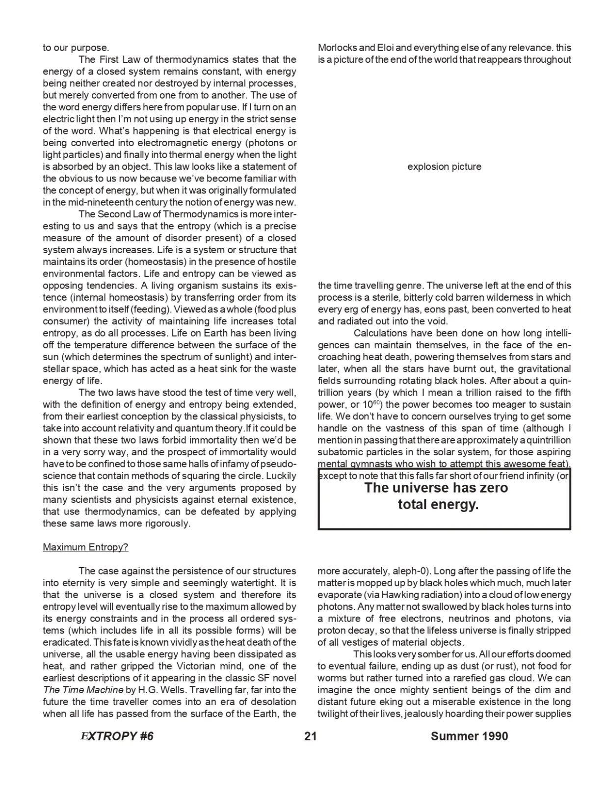 Extropy #6, page 21 (original scan)