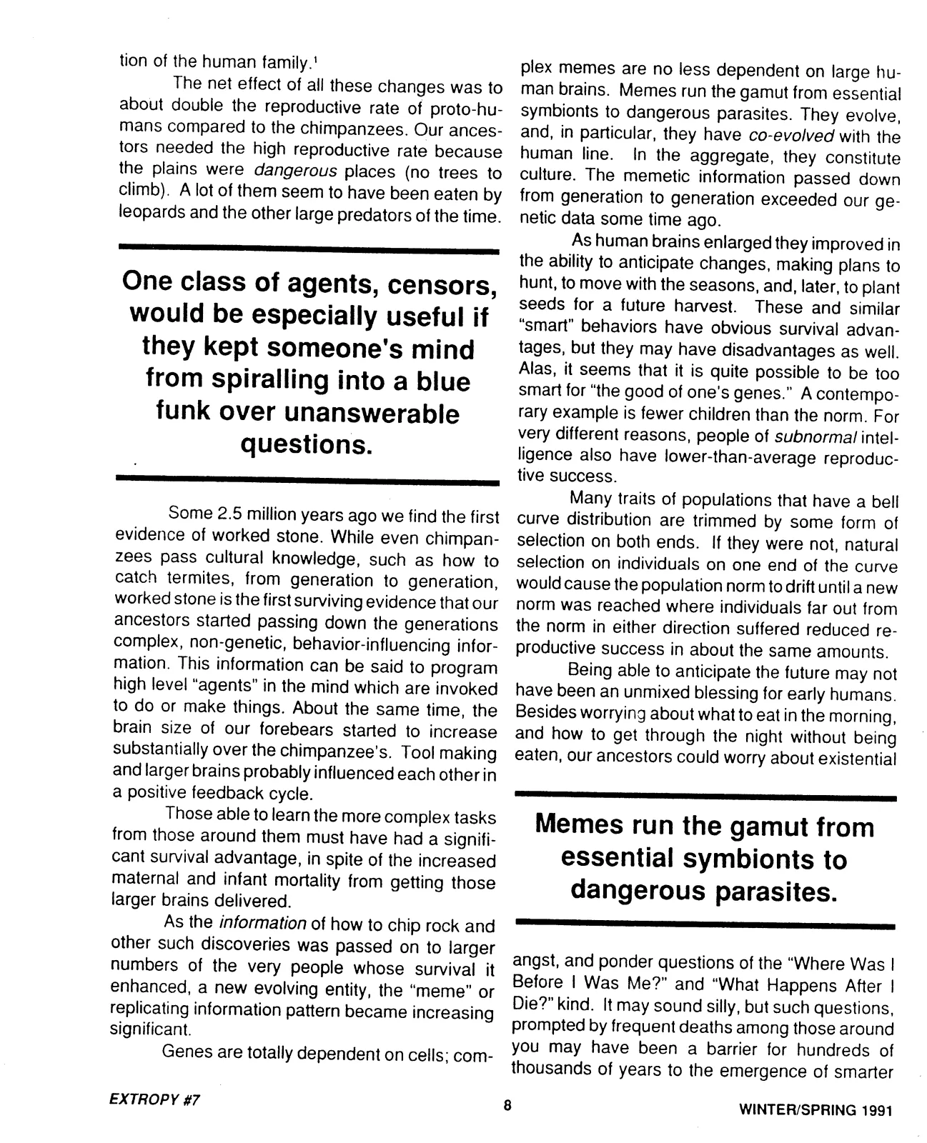 Extropy #7, page 8 (original scan)