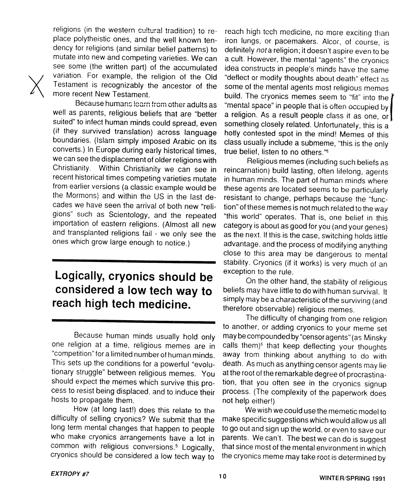 Extropy #7, page 10 (original scan)