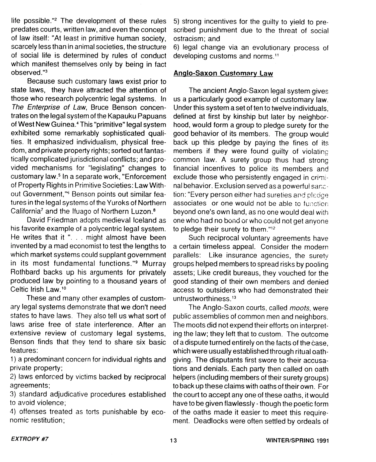 Extropy #7, page 13 (original scan)