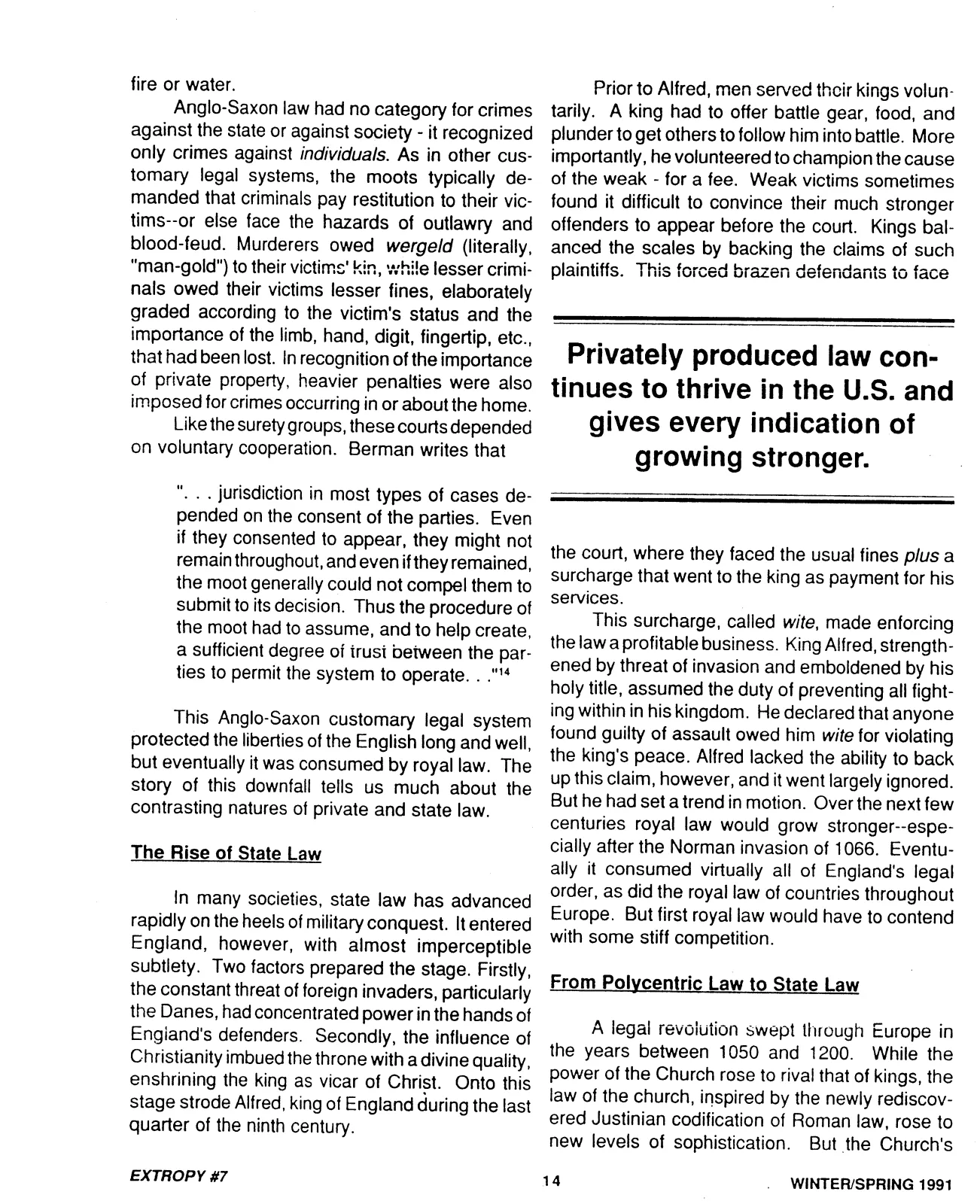 Extropy #7, page 14 (original scan)
