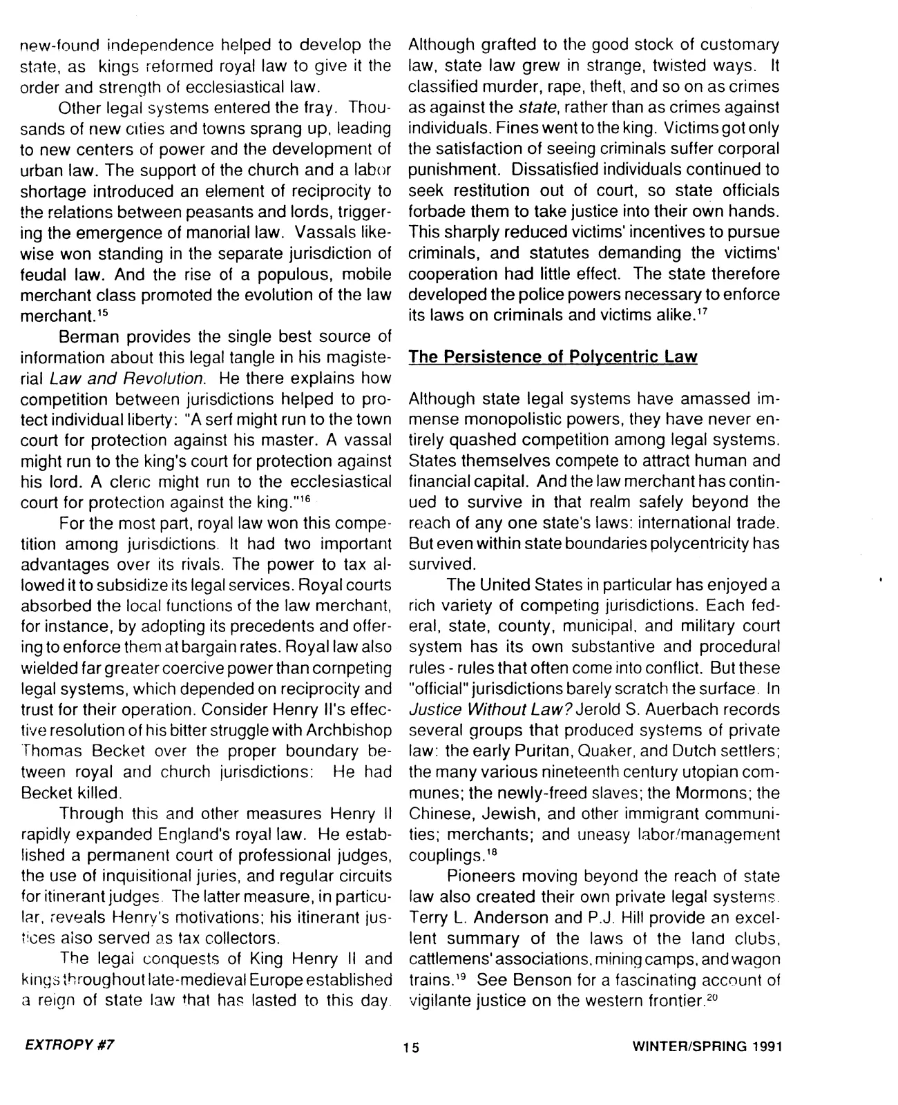 Extropy #7, page 15 (original scan)