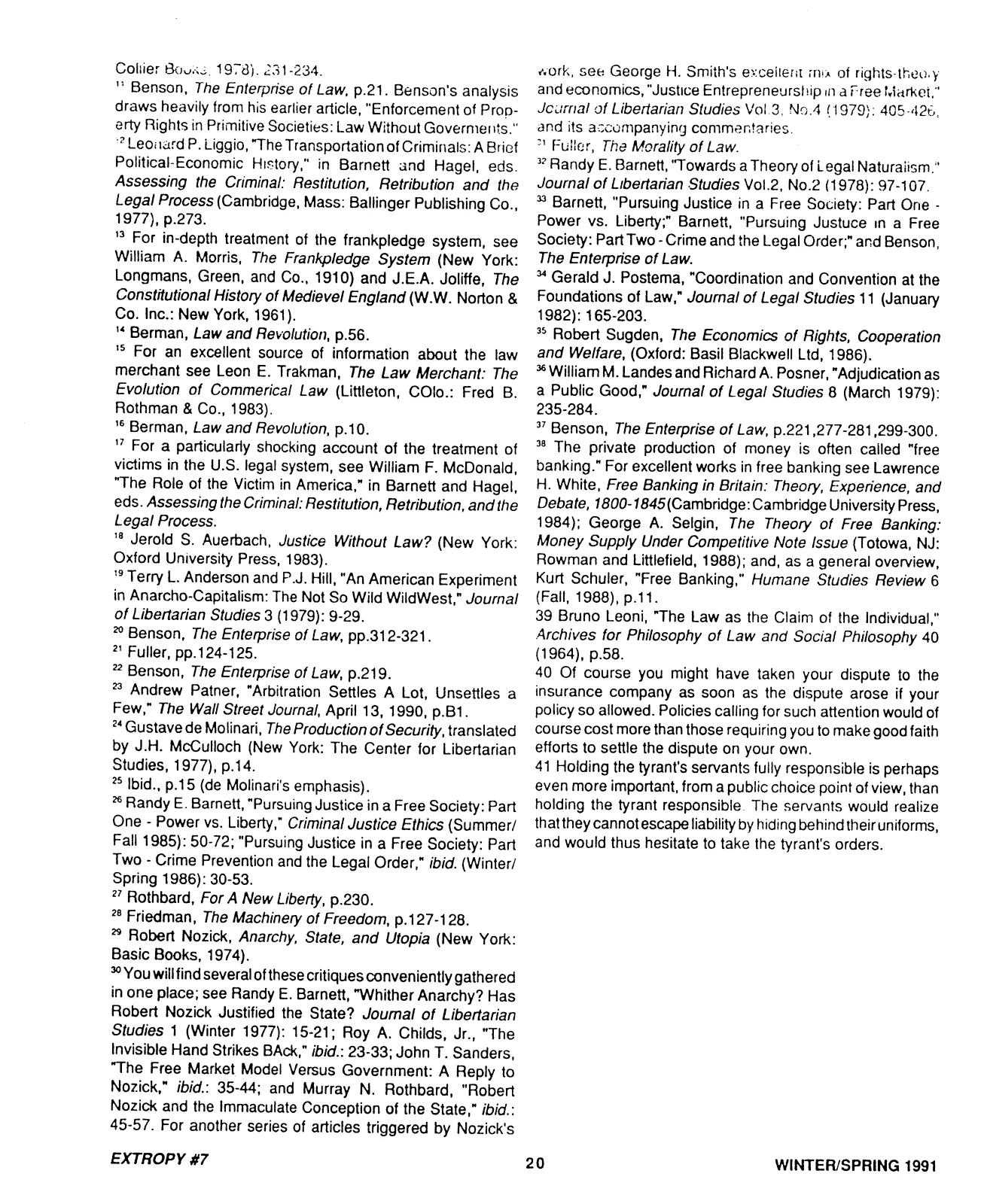 Extropy #7, page 20 (original scan)