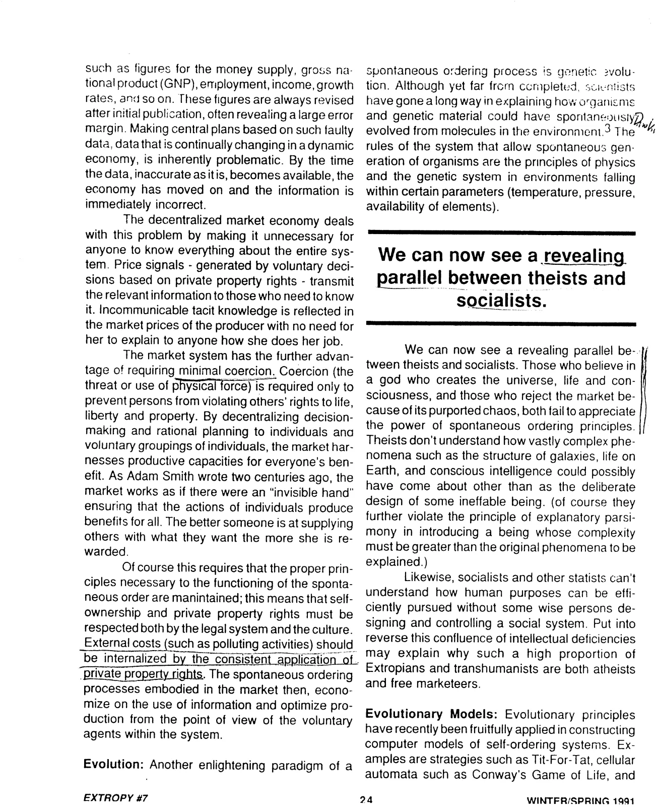Extropy #7, page 24 (original scan)