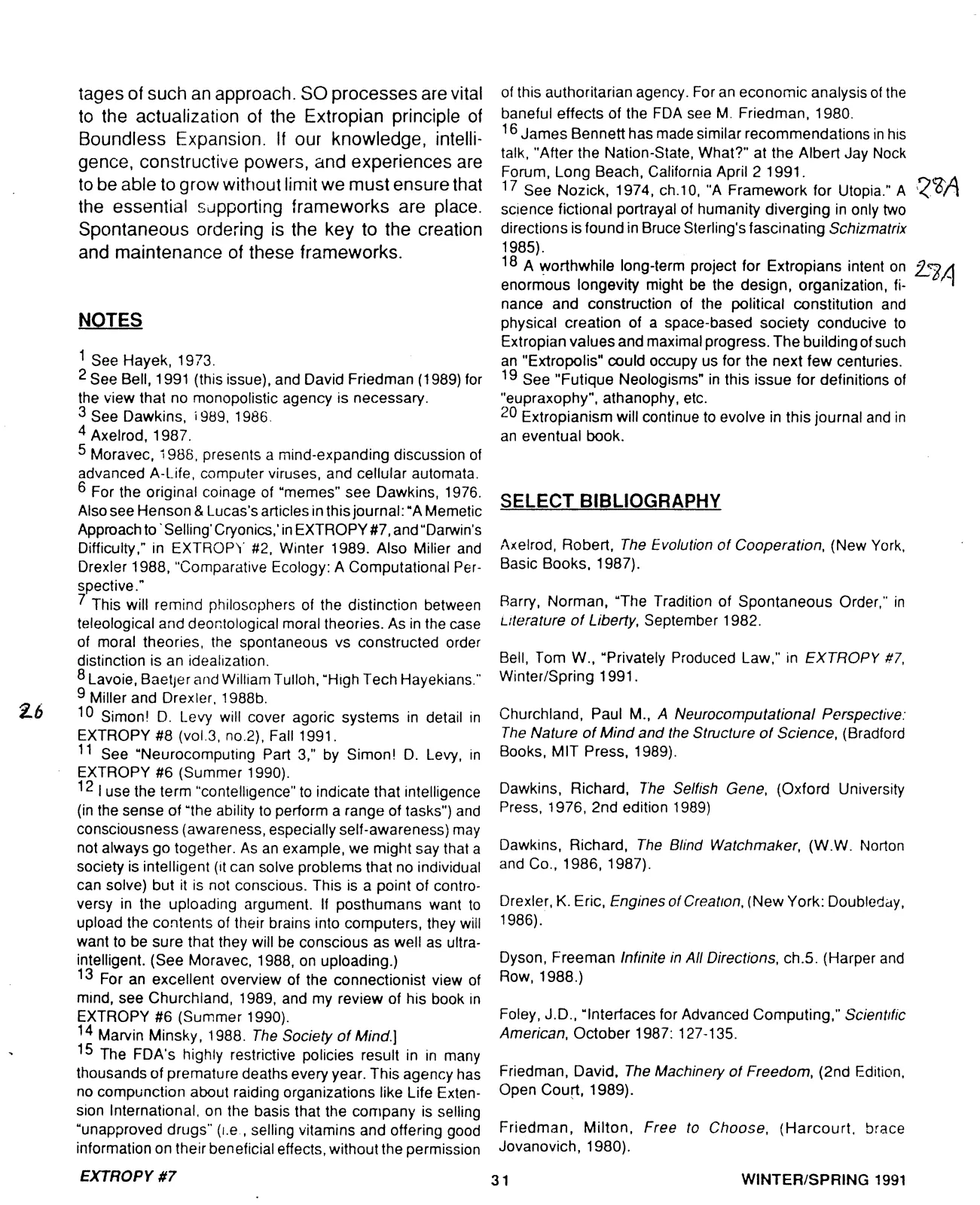 Extropy #7, page 31 (original scan)