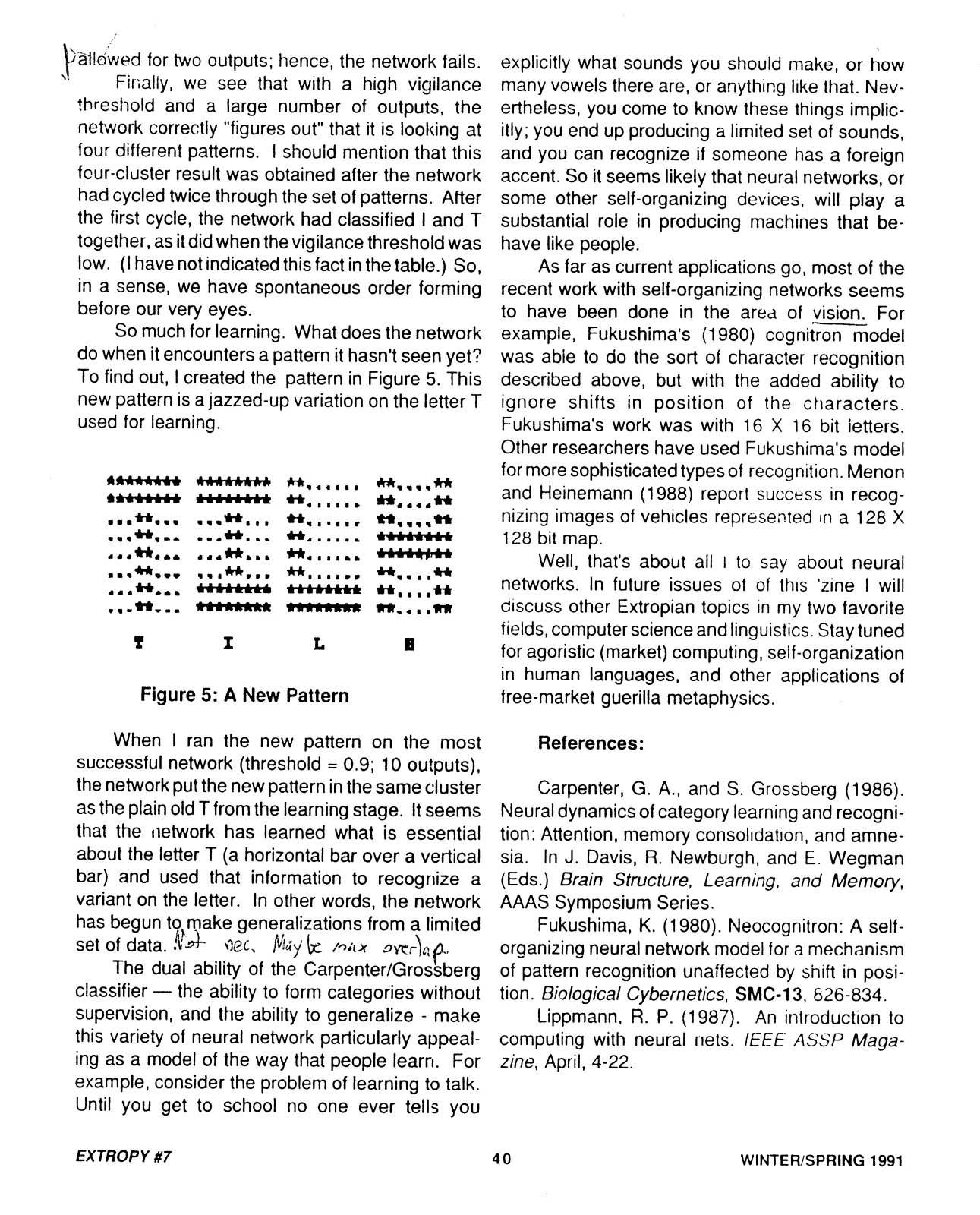 Extropy #7, page 40 (original scan)